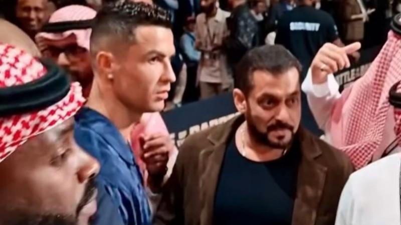 At a boxing contest, Salman Khan got ignored by Christiano Ronaldo where supporters refer to this as his Vicky Kaushal moment